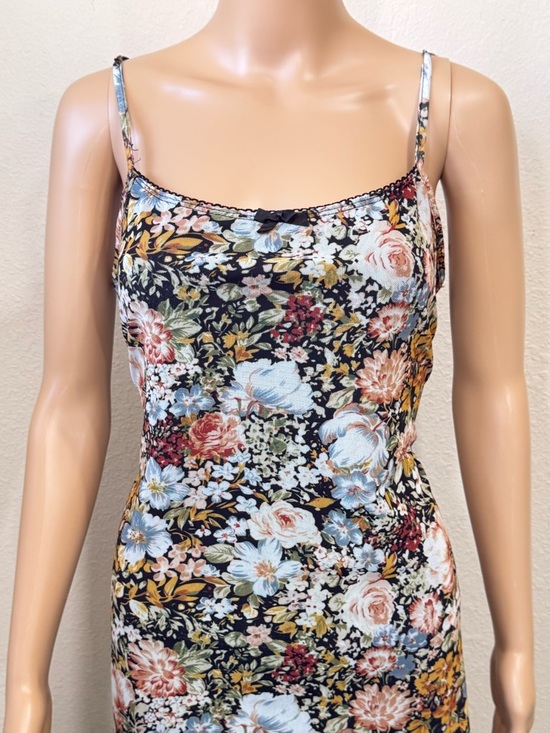Floral Spaghetti-Strap Summer Dress - Black Multi - Picture 3 of 11